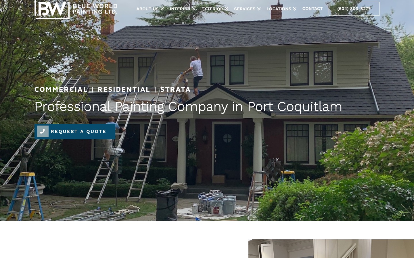 The current homepage